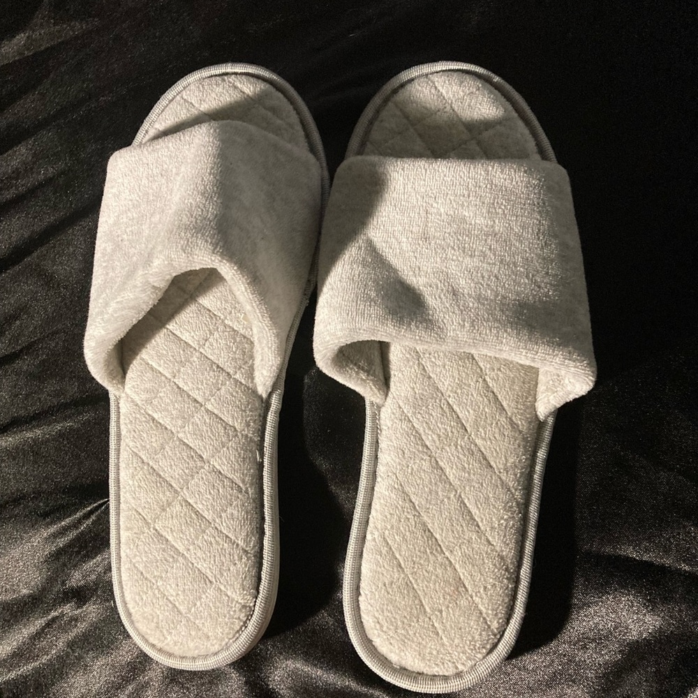 Grey slippers